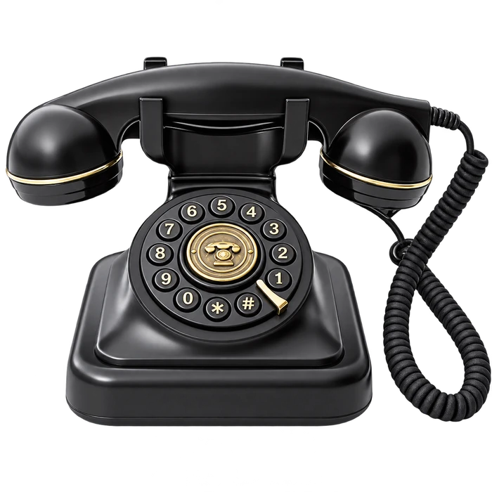 Téléphone noir de livre d'or audio