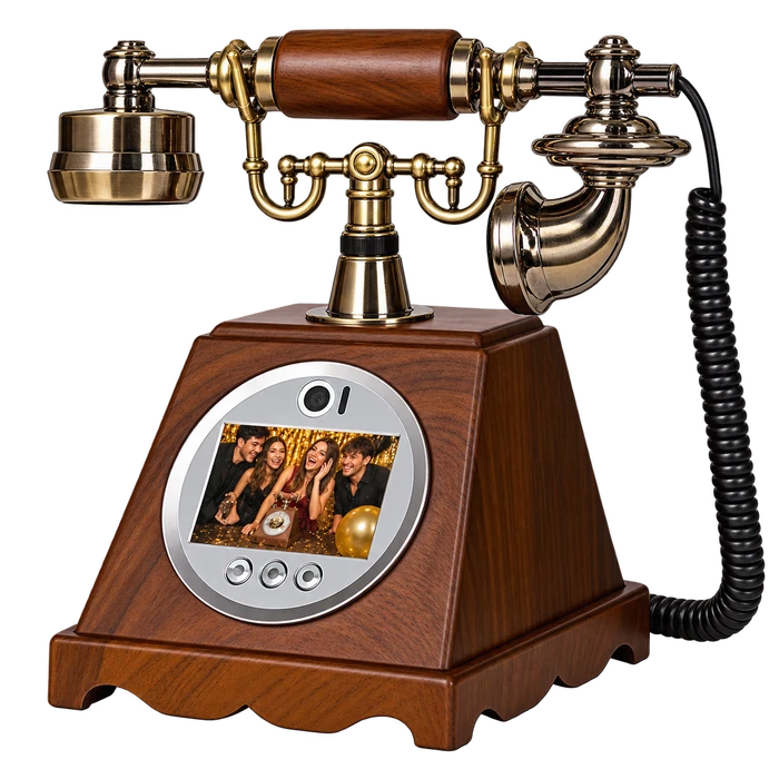 Téléphone vidéo en bois